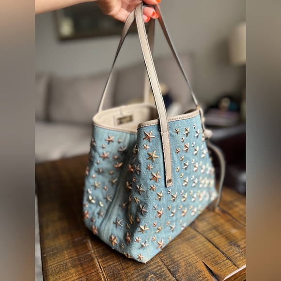 SOLD ❌ Jimmy Choo Denim Sasha Tote - Picture 6 of 15